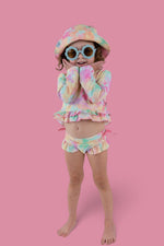 DREAM BIG LITTLE CO RAINBOW CLOUDS DREAM 2 - PIECE RASH GUARD RUFFLE SWIM SUITEveretts Place