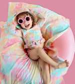 DREAM BIG LITTLE CO RAINBOW CLOUDS DREAM 2 - PIECE RASH GUARD RUFFLE SWIM SUITEveretts Place