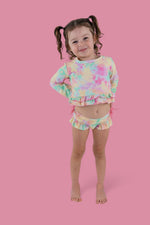 DREAM BIG LITTLE CO RAINBOW CLOUDS DREAM 2 - PIECE RASH GUARD RUFFLE SWIM SUITEveretts Place