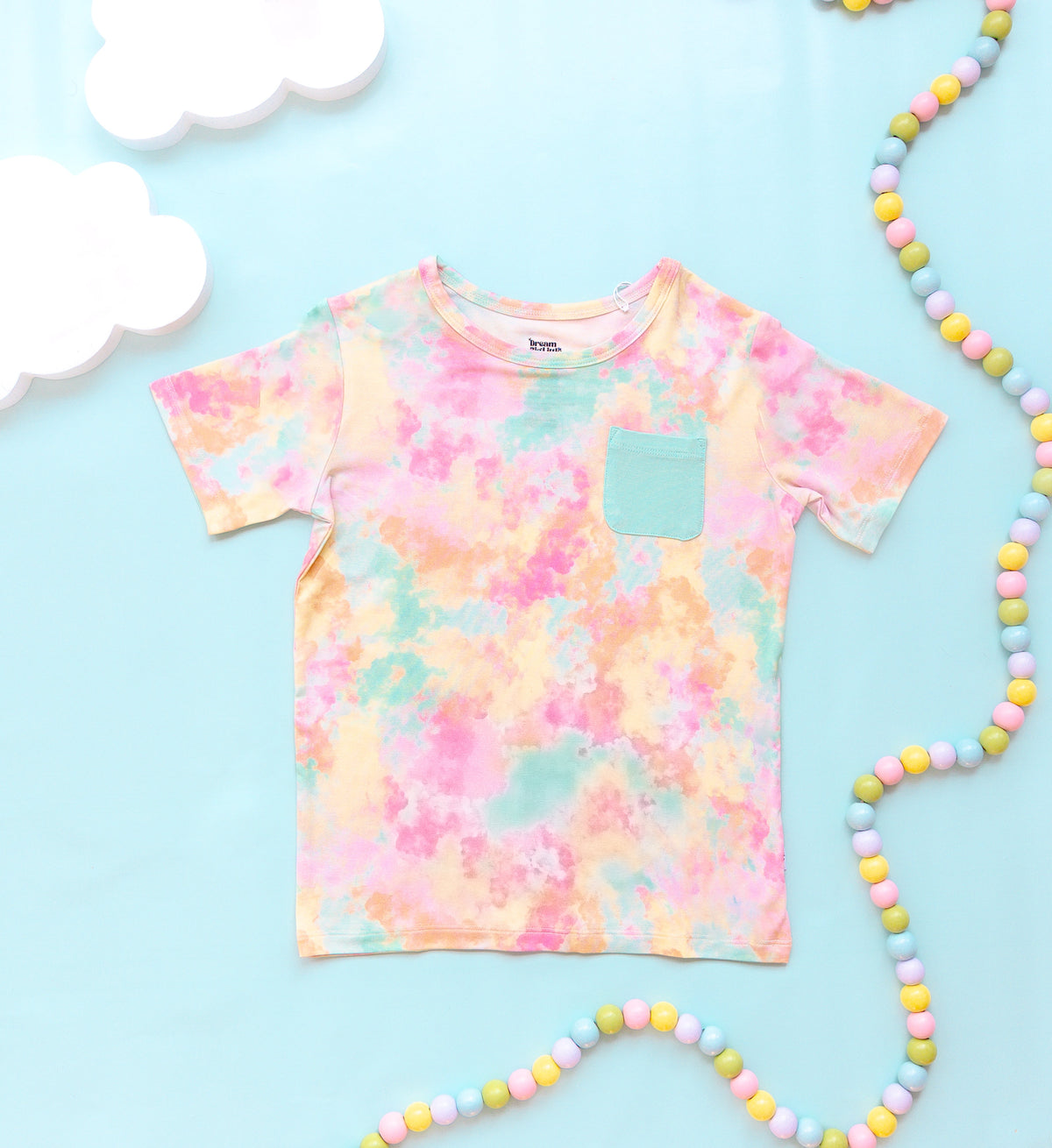 DREAM BIG LITTLE CO RAINBOW CLOUDS DREAM POCKET TEEEveretts Place
