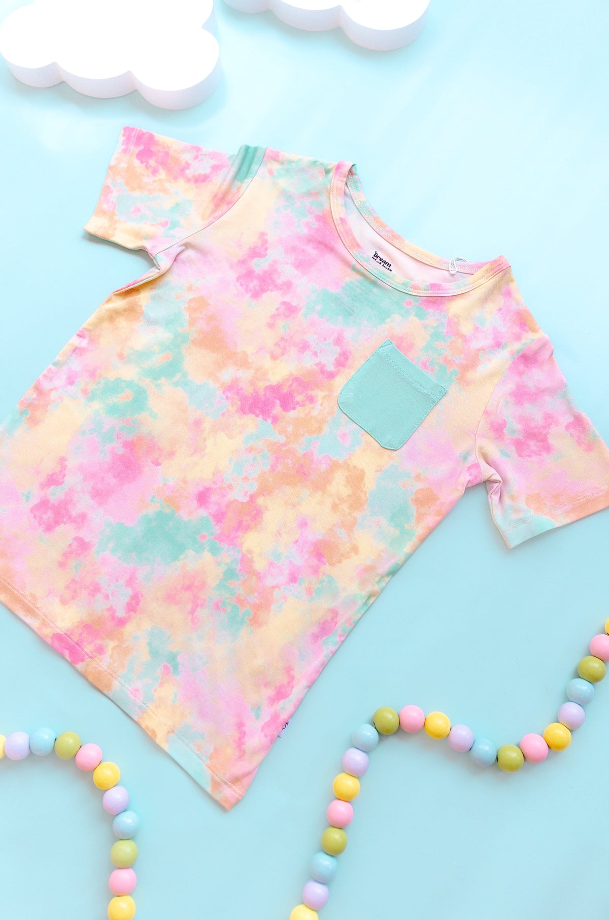 DREAM BIG LITTLE CO RAINBOW CLOUDS DREAM POCKET TEEEveretts Place