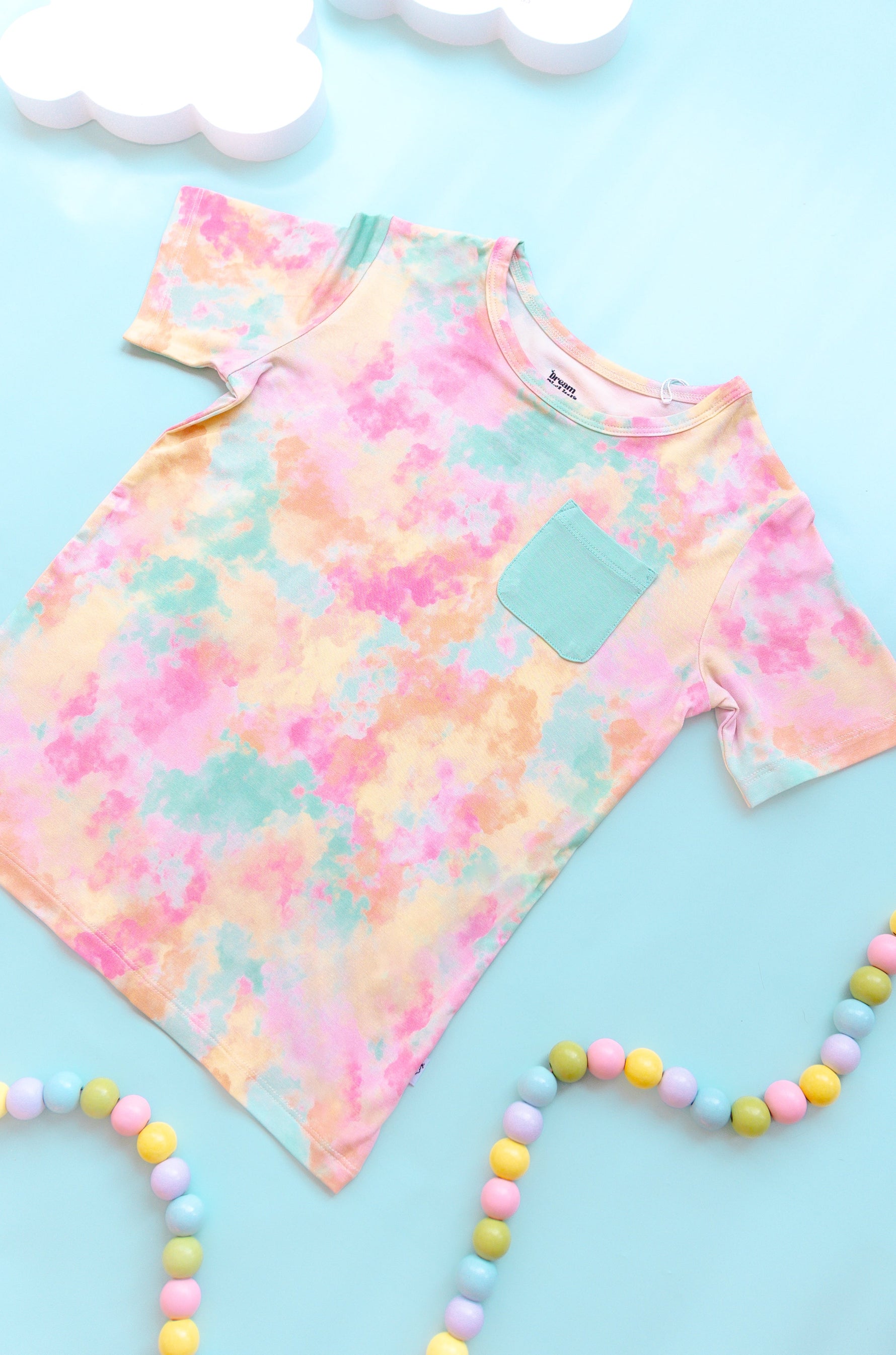 DREAM BIG LITTLE CO RAINBOW CLOUDS DREAM POCKET TEEEveretts Place