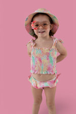 DREAM BIG LITTLE CO RAINBOW CLOUDS DREAM SMOCKED TANKINI TWO PIECE SWIM SUITEveretts Place