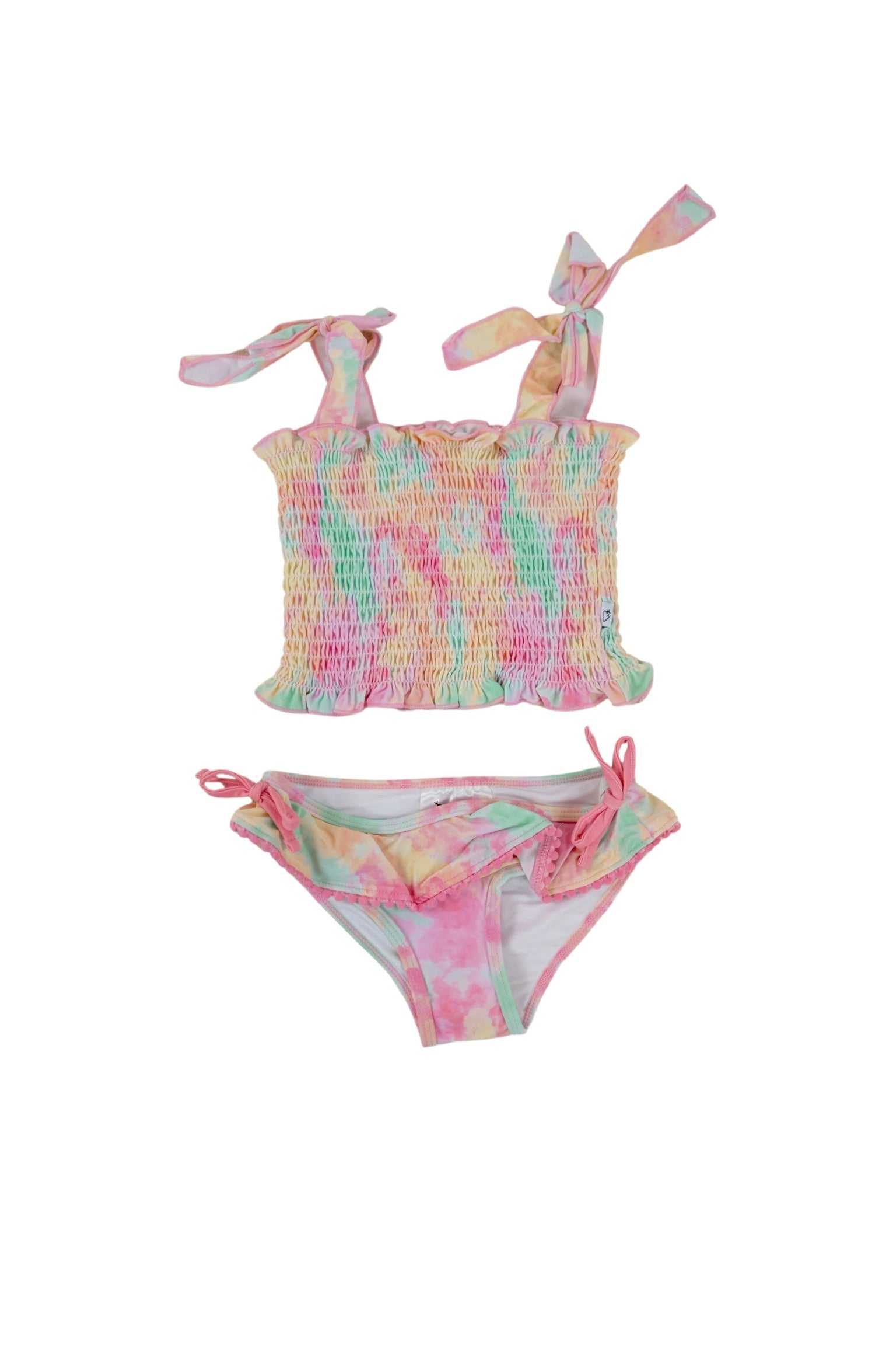 DREAM BIG LITTLE CO RAINBOW CLOUDS DREAM SMOCKED TANKINI TWO PIECE SWIM SUITEveretts Place