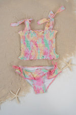 DREAM BIG LITTLE CO RAINBOW CLOUDS DREAM SMOCKED TANKINI TWO PIECE SWIM SUITEveretts Place