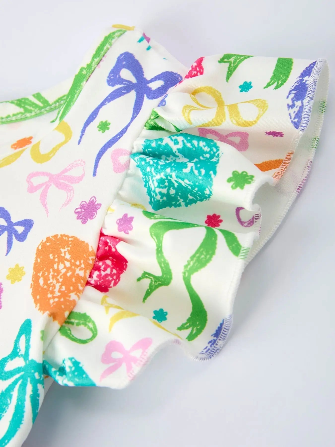 Rylee Faith Designs Rainbow Easter Egg Bow Girls Dress - 