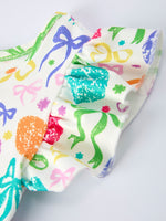 Rylee Faith Designs Rainbow Egg Bow Girls Dress - 