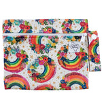 Texas Tushies Rainbow Embroidery Mini Wet Bag with Convenient Handle for Stylish Moms - Baby & Toddler > Diapering > Diaper Wet Bags