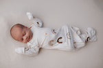 Three Little Tots Rainbow Newborn Knotted Baby Gown - 