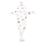 Three Little Tots Rainbow Newborn Knotted Baby Gown - 