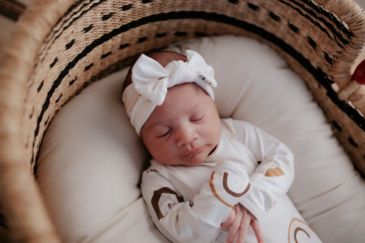 Three Little Tots Rainbow Newborn Knotted Baby Gown - 