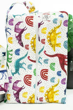 Texas Tushies Rainbow Roar Diaper Pod with PUL Layers and Snap Handle for Busy Parents - 