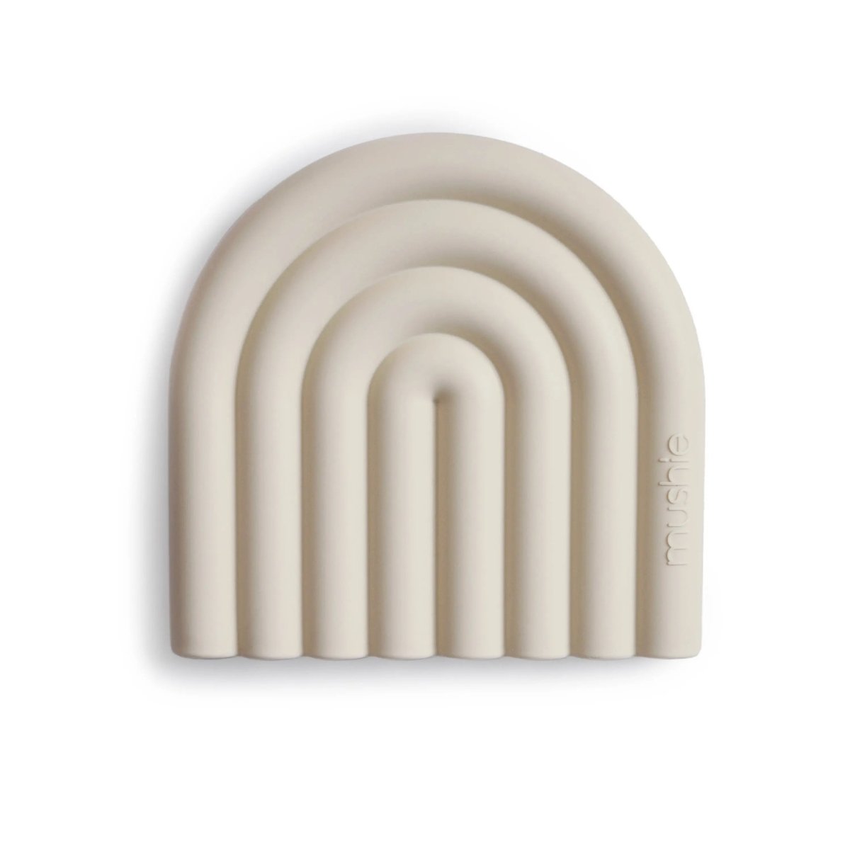 Mushie Rainbow Silicone Teether for Babies Non - Toxic Food - Grade Safe Gummy Toy - 