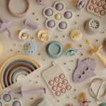 Mushie Rainbow Stacker Toy from Danish Hygge Collection for Learning and Play - Everetts Place Boutique - 