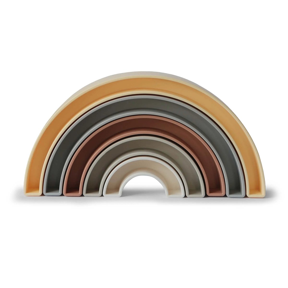Mushie Rainbow Stacker Toy from Danish Hygge Collection for Learning and Play - Everetts Place Boutique - 