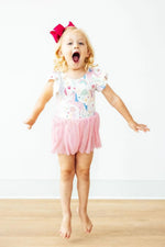 Mila & Rose ® Rainbow Vibes S/S Twirl Leotard - 