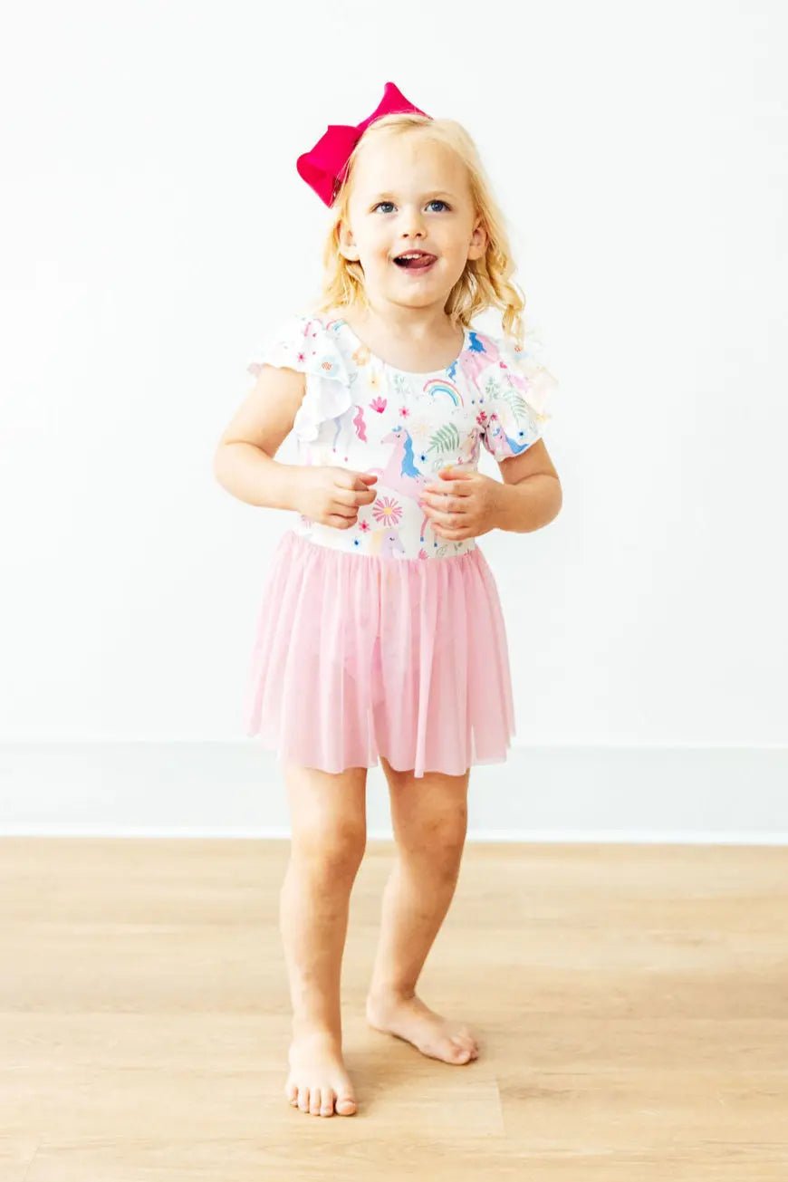 Mila & Rose ® Rainbow Vibes S/S Twirl Leotard - 