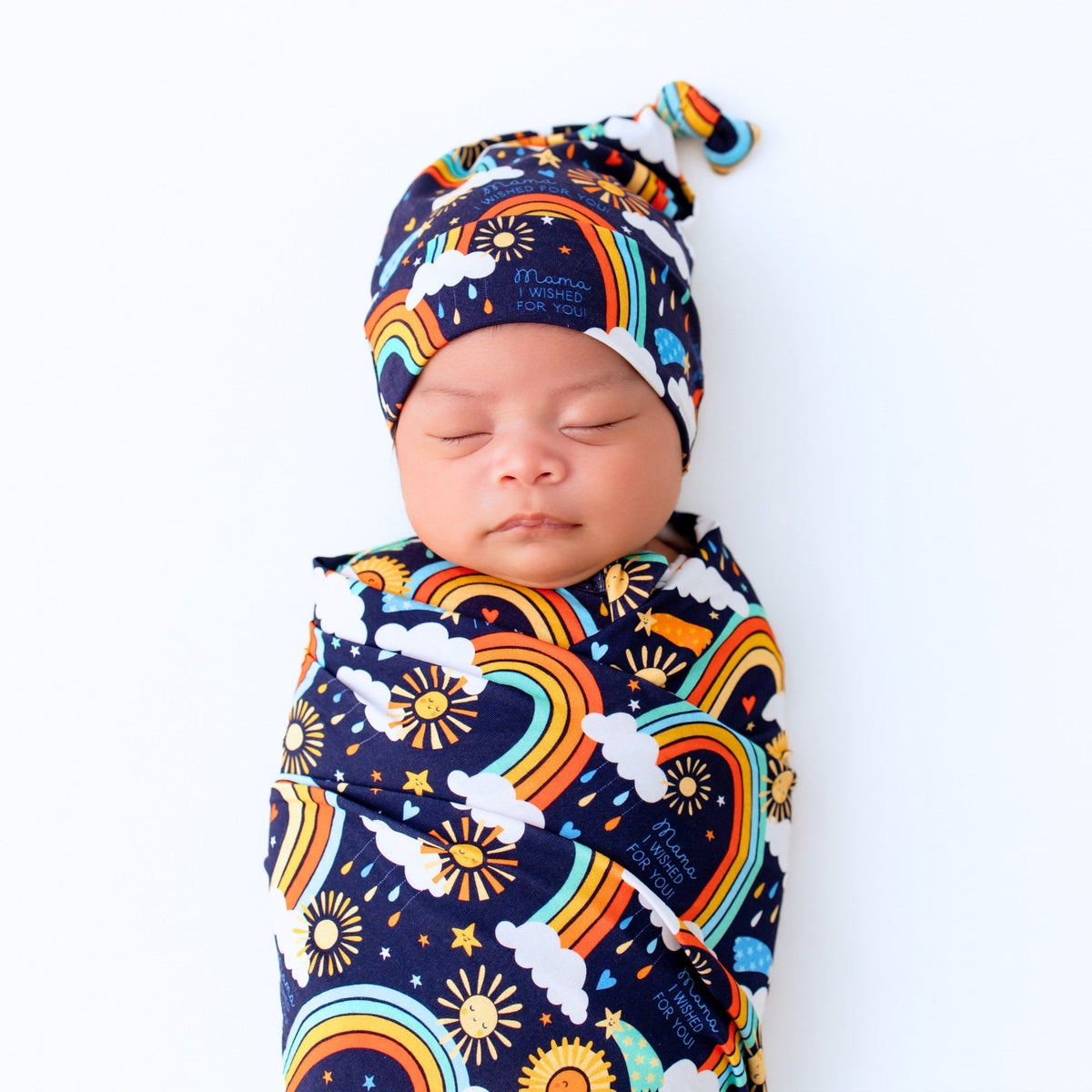 Raising Mama Raising Mama Bamboo Newborn Cap With Soft Knot For Babies