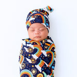 Raising Mama Raising Mama Bamboo Newborn Cap With Soft Knot For Babies