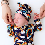 Raising Mama Raising Mama Bamboo Newborn Cap With Soft Knot For Babies