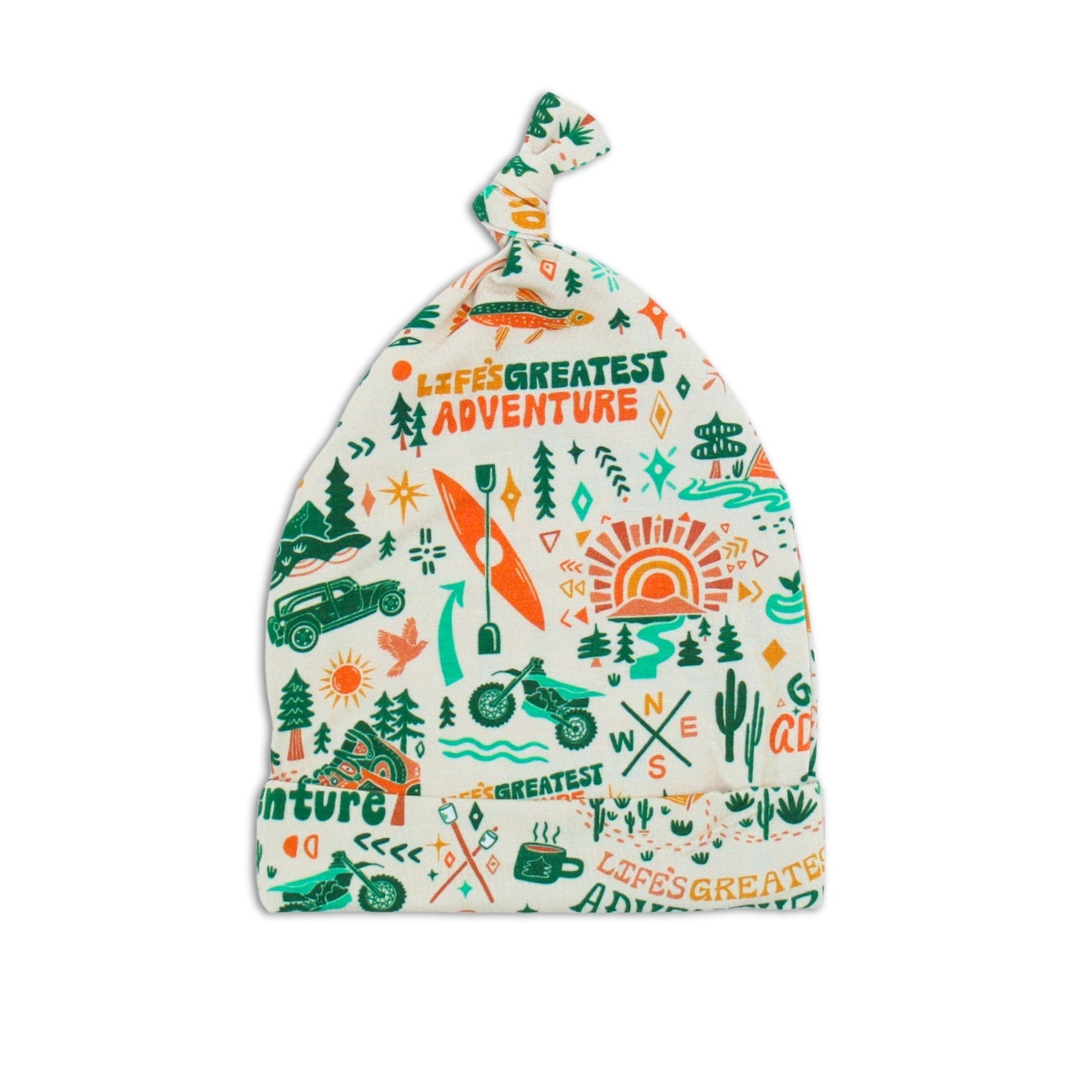Raising Mama Raising Mama Bamboo Newborn Cap With Soft Knot For Newborns