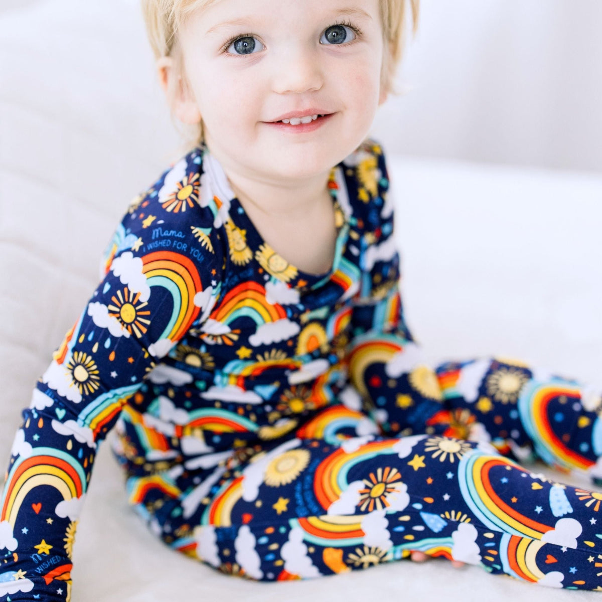 Raising Mama Raising Mama Pajama Set Butter Soft Print Here Comes the Sunshine for Parents
