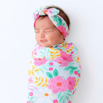 Raising Mama Raising Mama Swaddle Blanket Oversized 48x48 Bamboo Keepsake for Babies