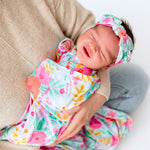 Raising Mama Raising Mama Swaddle Blanket Oversized 48x48 Bamboo Keepsake for Babies