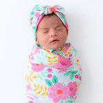Raising Mama Raising Mama Swaddle Blanket Oversized 48x48 Bamboo Keepsake for Babies