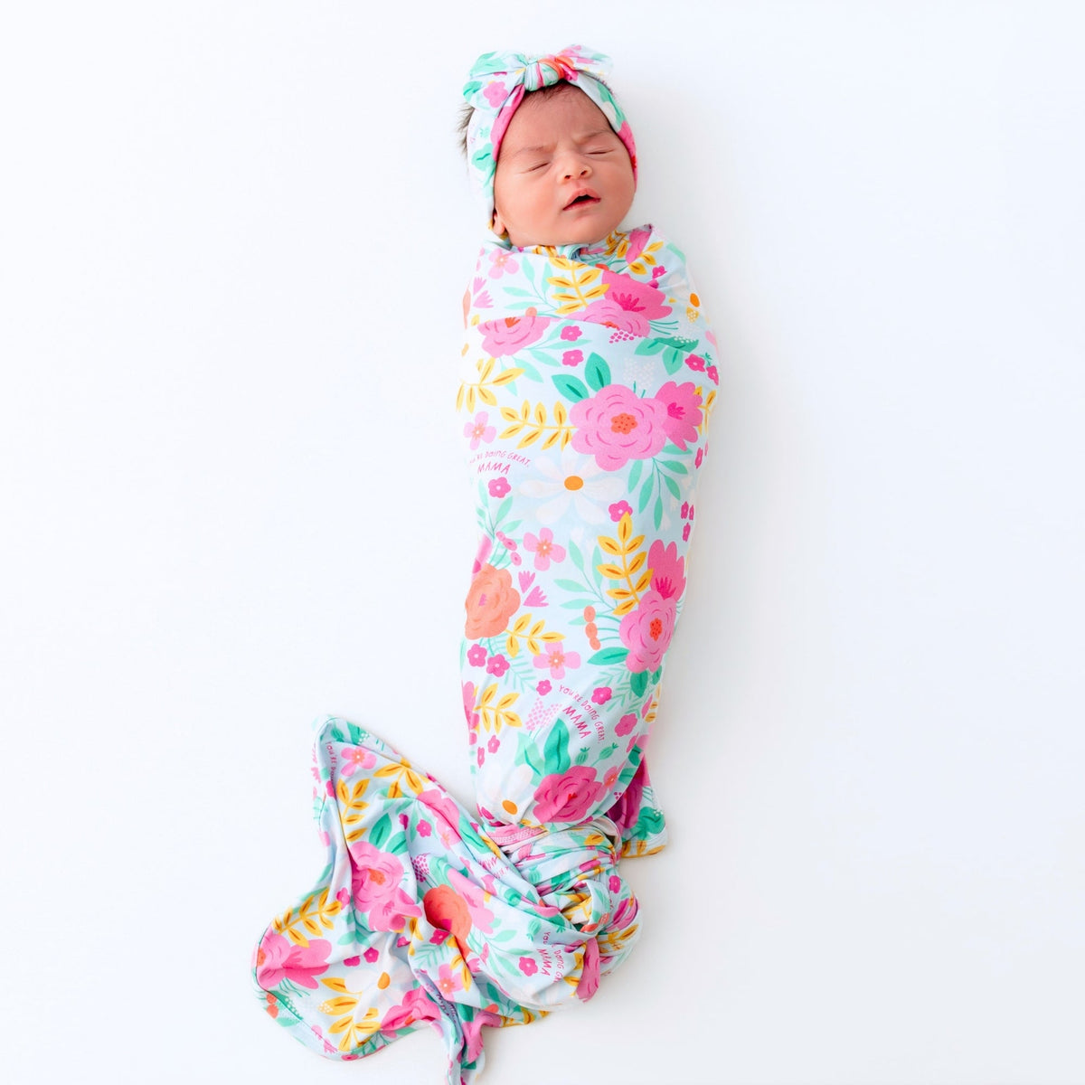 Raising Mama Raising Mama Swaddle Blanket Oversized 48x48 Bamboo Keepsake for Babies