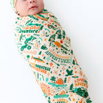 Raising Mama Raising Mama Swaddle Blanket Oversized 48x48 Bamboo Keepsake For Newborns