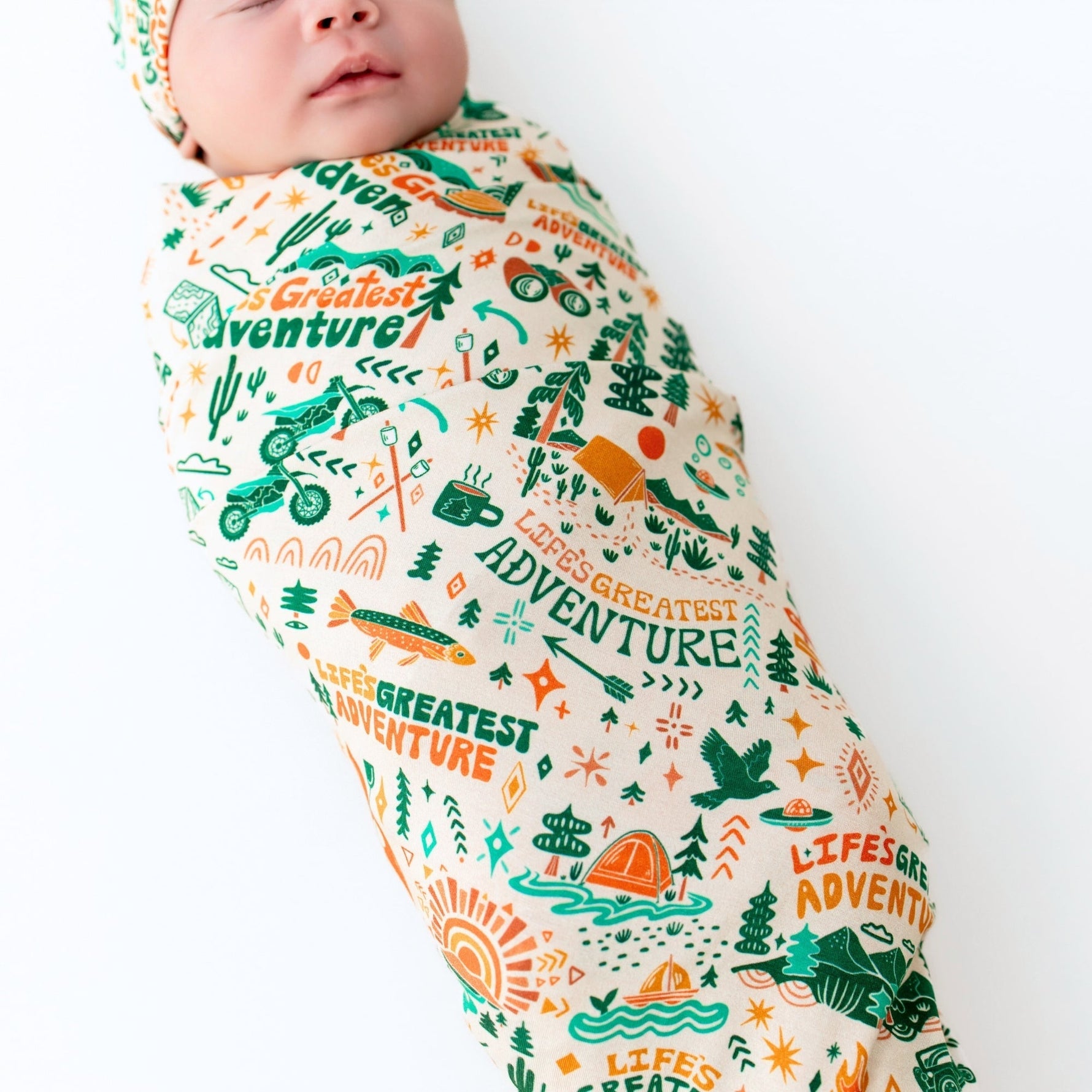 Raising Mama Raising Mama Swaddle Blanket Oversized 48x48 Bamboo Keepsake For Newborns