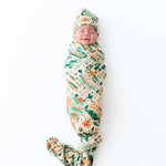 Raising Mama Raising Mama Swaddle Blanket Oversized 48x48 Bamboo Keepsake For Newborns