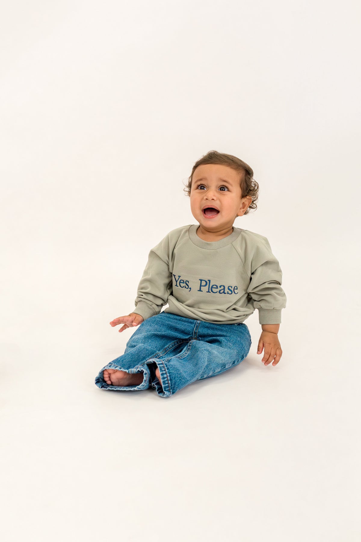 Custom Embroidered Baby Sweatshirt – Personalized Soft Bamboo Pullover by Rayn’s Tiny Stitches