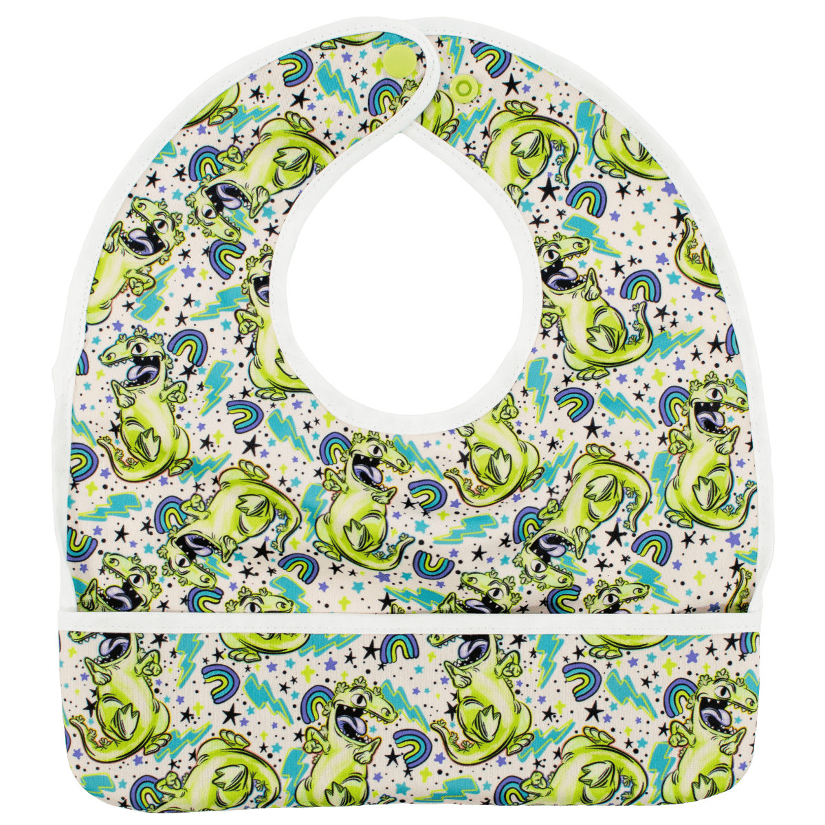 Texas Tushies Raptor Flip Bib with Pocket for Easy Cleanup for Busy Parents - 