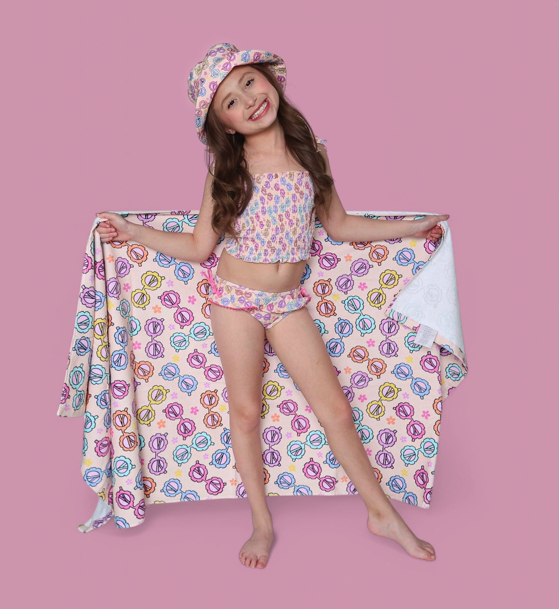 DREAM BIG LITTLE CO RAY OF SUNSHINE DREAM SMOCKED TANKINI TWO PIECE SWIM SUITEveretts Place