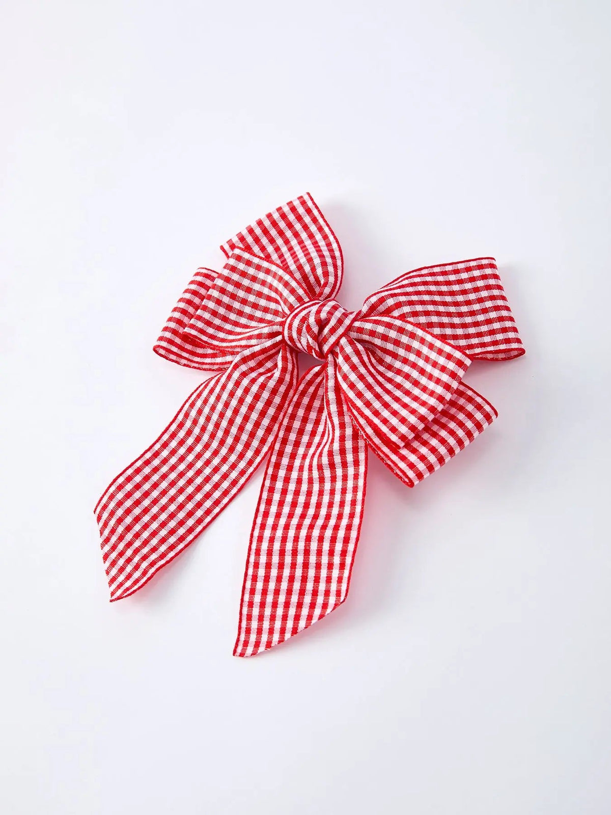 Rylee Faith Designs Red and white Plaid Girls Hairpin 4 Inches - 