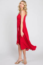 PinkBlush Red Animal Print Wrap Midi Dress - 