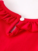 Rylee Faith Designs Red Cherry Bow Smocking Embroidery Girls Dress - Everetts Place Boutique - 