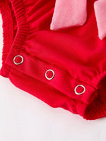 Rylee Faith Designs Red Cherry Bow Smocking Embroidery Girls Romper - Everetts Place Boutique - 