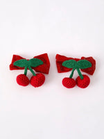 Rylee Faith Designs Red Cherry Hairpin Elegant Hair Accessory for Charming Hairstyles - Everetts Place Boutique - 