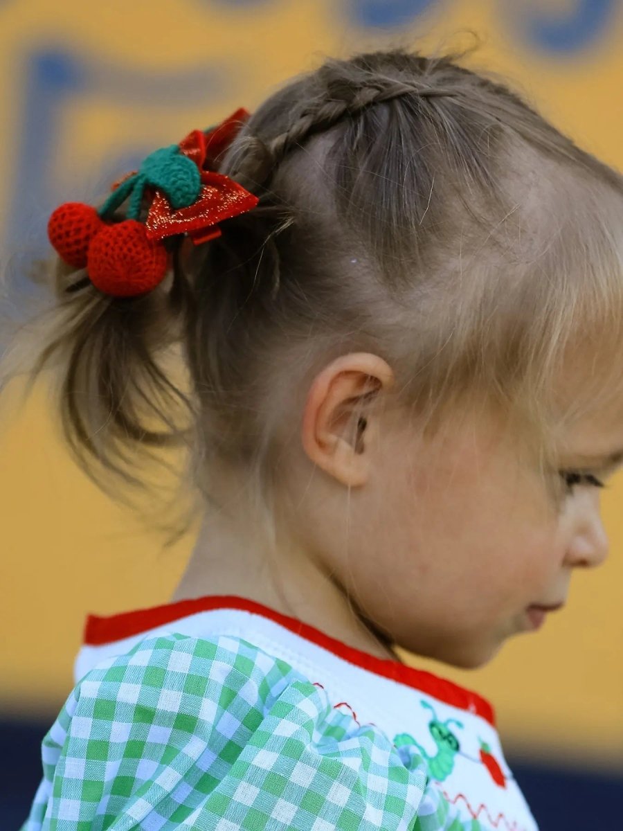 Rylee Faith Designs Red Cherry Hairpin Elegant Hair Accessory for Charming Hairstyles - Everetts Place Boutique - 