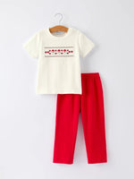 Rylee Faith Designs Red Christmas Smocked Embroidery Boys Set Rylee Faith - 