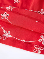 Rylee Faith Designs Red Color Girl Bow Strap Ruffle Dress - 