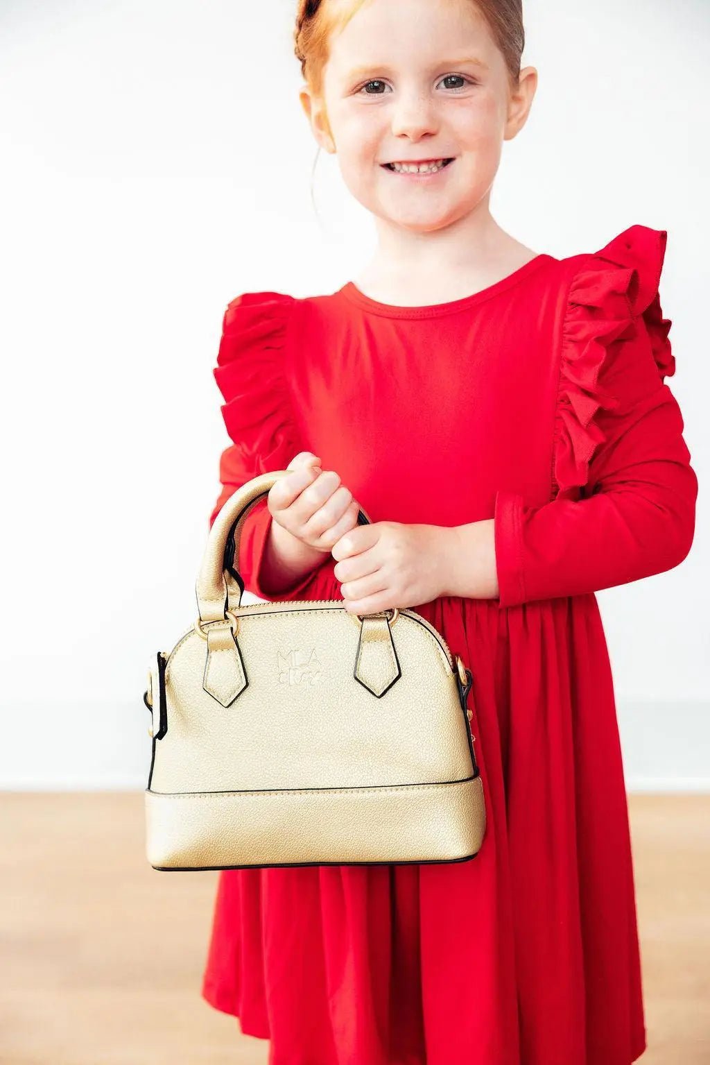 Mila & Rose ® Red Long Sleeve Ruffle Twirl Dress for Toddler Girls - 