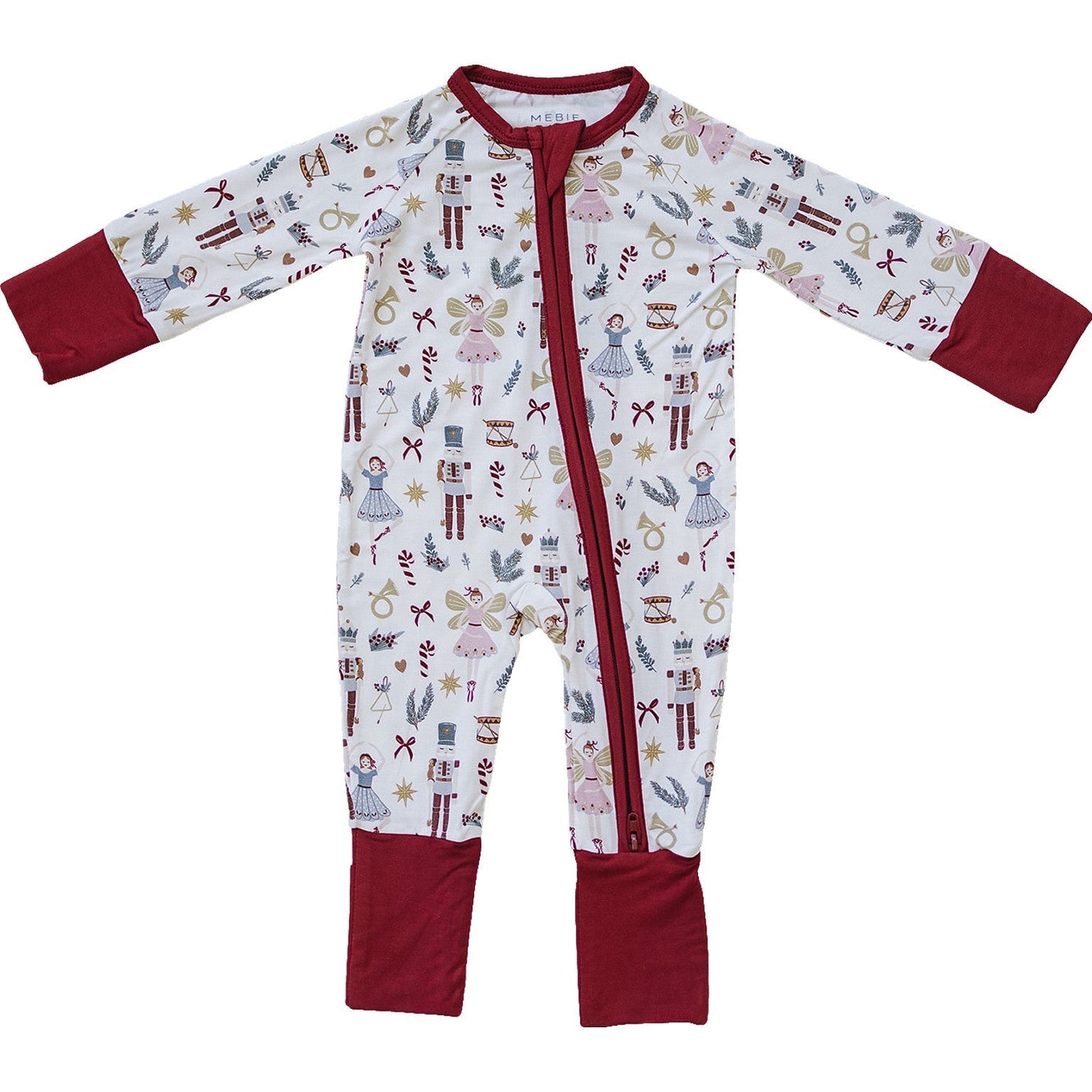Mebie Baby Red Nutcracker Bamboo Cozy Sleep Set For Baby Sleepwear - 