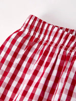 Rylee Faith Designs Red Plaid Smocked Church Christ Bishop Christening Boys Set - Everetts Place Boutique - 