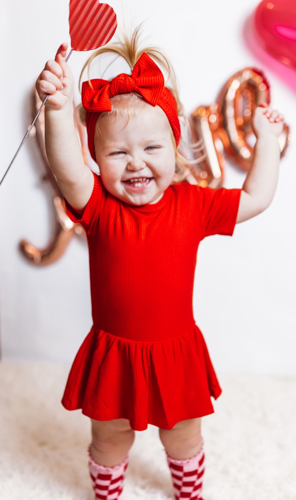 DREAM BIG LITTLE CO RED RIB DREAM BODYSUIT DRESSEveretts Place