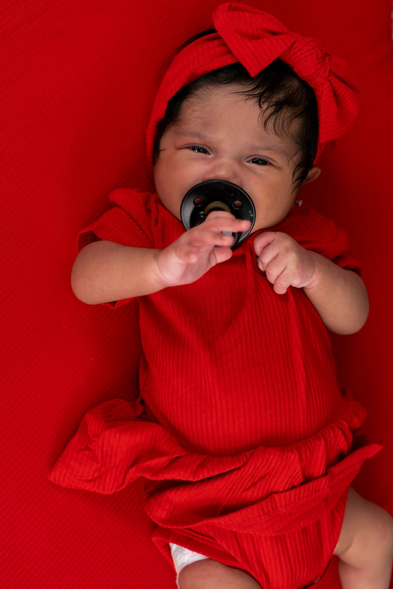 DREAM BIG LITTLE CO RED RIB DREAM BODYSUIT DRESSEveretts Place