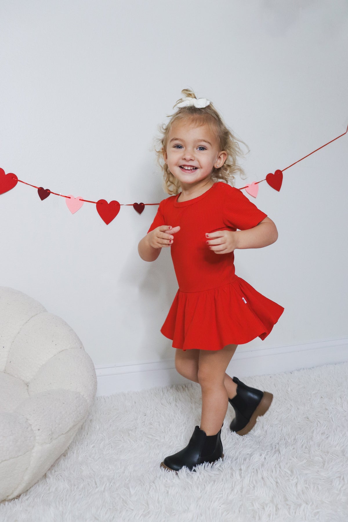 DREAM BIG LITTLE CO RED RIB DREAM BODYSUIT DRESSEveretts Place